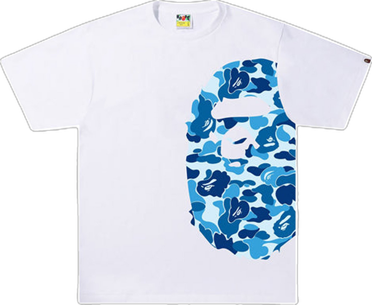 Tricou BAPE Camo - Alb/Albastru
